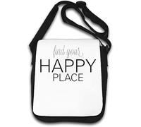 Find Your Happy Place Shoulder Bag White