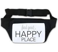 Find Your Happy Place Waist Bag Fanny Pack White