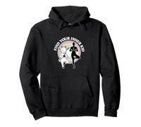 Find Your Inner Kid Goat Yoga Rainbow Zen Yoga Pose Pullover Hoodie