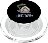 Find Your Inner Shell-ebrity Yoga Pun Meditating Box Turtle PopSockets PopGrip for MagSafe