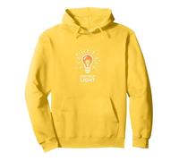 Find Your Light Inspirational Bulb Pullover Hoodie, Adult Unisex, Lemon, L