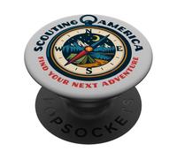 Find Your Next Adventure Scouting America Retro Compass Art PopSockets Adhesive PopGrip