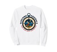 Find Your Next Adventure Scouting America Retro Compass Art Sweatshirt