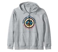Find Your Next Adventure Scouting America Retro Compass Art Zip Hoodie