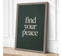 Find Your Peace Minimalist Canvas Wall Art Print 24x16 Inch (61 x 41 cm)