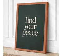 Find Your Peace Minimalist Canvas Wall Art Print 30x20 Inch (76 x 51 cm)