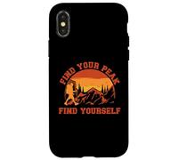 Find Your Peak Find Yourself Inspirational Mountain Climbing Case for iPhone X/XS