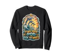 Find Your Pod And Ride The Waves Dolphin Ocean Lovers Sweatshirt