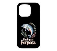 Find Your Porpoise Funny Whale Porpoise Ocean Case for iPhone 15 Pro