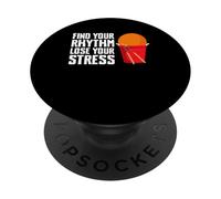 Find Your Rhythm Lose Your Stress Cardio Drumming PopSockets Adhesive PopGrip