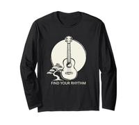 Find Your Rhythm Ukulele Bonsai Moon Long Sleeve T-Shirt