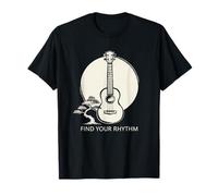 Find Your Rhythm Ukulele Bonsai Moon T-Shirt