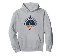 Find Your Road Inspirational Travel Adventure Pullover Hoodie, Adult Unisex, Heather Grey, XL