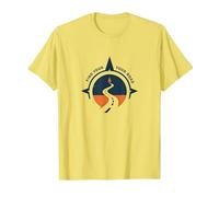 Find Your Road Inspirational Travel Adventure T-Shirt, Men, Lemon, M