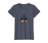 Find Your Road Inspirational Travel Adventure T-Shirt, Women, Heather Blue, XL