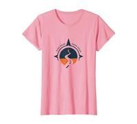 Find Your Road Inspirational Travel Adventure T-Shirt, Women, Pink, XS