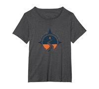 Find Your Road Inspirational Travel Adventure T-Shirt, Women's Plus, Dark Heather Grey, 6X