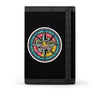 Find Your True North Compass Casual Mens Credit Card Holder Wallets for Women Slim Durable Purse with ID Window