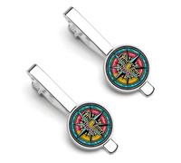 Find Your True North Compass Silver Tie Clip Suit Accessories for Men Necktie Bar Set Pin Business Wedding