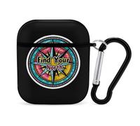 Find Your True North Compass Slim Compatible with Airpod Case Protective Hard Cover Skin Shockproof