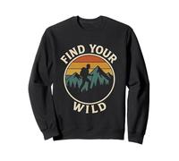 Find Your Wild Retro Hiking Adventure Sweatshirt