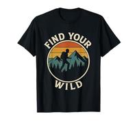 Find Your Wild Retro Hiking Adventure T-Shirt