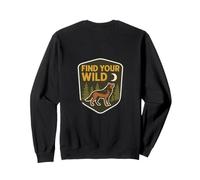 Find Your Wild Wolf Hiking Nature Adventure Sweatshirt