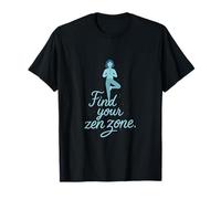 Find Your Zen Zone Yoga Mindfulness Calligraphy T-Shirt