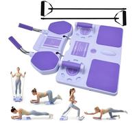 FINDAMAZE Pilates Board-Upgraded Detachable Pilates Reformer, 5 in 1 Multi-Purpose Portable Pilates Set, Abdominal Core Trainer Workout Equipment, Pilates Sliding Board for Women Home Workout,Fitness