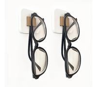 FINDAMAZE Sunglasses Organizer Wood Sunglasses Holder Wall Mounted Glasses Rack/Sunglasses Stand Eyewear Display for Men or Women (2pcs-Grey-Short-Sunglass Holder)