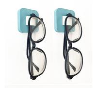 FINDAMAZE Sunglasses Organizer Wood Sunglasses Storage Wall Mounted Eyeglasses Holder/Sunglasses Stand Eyewear Display for Men or Women (2pcs-Lake Blue-Short-Sunglass Holder)