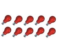 FindASpare Fireglow Light Bulbs 60W BC/B22 Red Glow GLS Incandescent Lamps Pack of 10