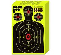 FINDAT 20 PCS Shooting Targets Stickers 300×450 mm Fluorescent Yellow Self Adhesive Target Papers for Airsoft BB Gun Rifle Archery