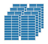 FINDAT 200PCS Blue Clothing Labels 40×13mm Rectangular Stickers Vinyl Removable Self-Adhesive Waterproof Name Tags for Uniform Home Day Care