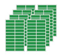 FINDAT 200PCS Green Clothing Labels 40×13mm Rectangular Stickers Vinyl Removable Self-Adhesive Waterproof Name Tags for Uniform Home Day Care