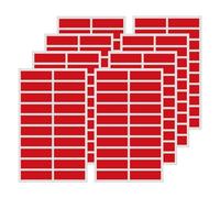 FINDAT 200PCS Red Clothing Labels 40×13mm Rectangular Stickers Vinyl Removable Self-Adhesive Waterproof Name Tags for Uniform Home Day Care