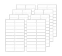 FINDAT 200PCS White Clothing Labels 40×13mm Rectangular Stickers Vinyl Removable Self-Adhesive Waterproof Name Tags for Uniform Home Day Care