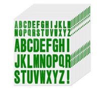 FINDAT 30 Sheets 1560 PCS Green Letter Stickers 25 mm 45 mm Vinyl Waterproof Removable Capital Alphabet Labels for Scrapbook Mailbox Bottle Craft DIY