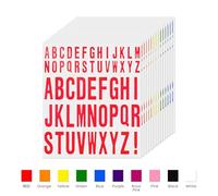 FINDAT 30 Sheets 1560 PCS Multicolour Letter Stickers 25 mm 45 mm Vinyl Waterproof Removable Capital Alphabet Labels for Scrapbook Mailbox Bottle Craft DIY