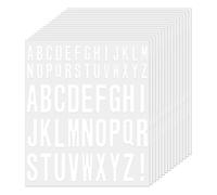 FINDAT 30 Sheets 1560 PCS White Letter Stickers 25 mm 45 mm Vinyl Waterproof Removable Capital Alphabet Labels for Scrapbook Mailbox Bottle Craft DIY
