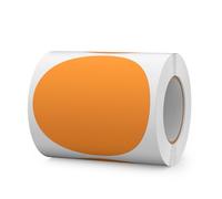 FINDAT 300PCS Orange Round Labels 100mm Colour Coding Circle Stickers Vinyl Removable Waterproof Large Decals for Floor Moving Box Warehouse