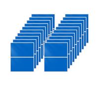FINDAT 40 PCS Blue Stickers 76 x 50 mm Colour Coding Rectangular Labels Vinyl Waterproof Self-Adhesive Removable Name Tags for Office Warehouse Business
