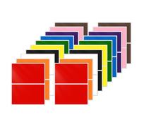 FINDAT 40 PCS Coloured Stickers 76 x 50 mm Colour Coding Rectangular Labels Vinyl Waterproof Self-Adhesive Removable Name Tags for Office Warehouse Business