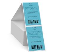 FINDAT 500 PCS Blue Thermal Labels 50 x 76 mm Vinyl Shipping Stickers