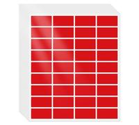 FINDAT 540 PCS Red Labels 50×25mm Vinyl Rectangular Stickers Waterproof Self-Adhesive Removable Decals for Home Office Business