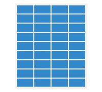 FINDAT 540PCS Blue Labels 50×25mm Vinyl Rectangular Stickers Waterproof Self-Adhesive Removable Decals for Home Office Business