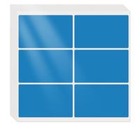 FINDAT 60 PCS Blue Sticky Labels 102×62mm Vinyl Rectangular Stickers Waterproof Self-Adhesive Removable Decals for Office Warehouse Business