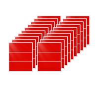 FINDAT 60 PCS Red Rectangular Stickers 102 x 51 mm Colour Coding Sticky Labels Vinyl Waterproof Self-Adhesive Removable Name Tags for Office Warehouse Business