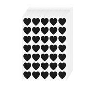 FINDAT 700PCS Black Heart Stickers 25mm Vinyl Love Labels