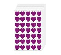 FINDAT 700PCS Purple Heart Stickers 25mm Vinyl Love Labels